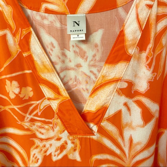 Natori Orange Floral Tunic - Picture 3 of 10
